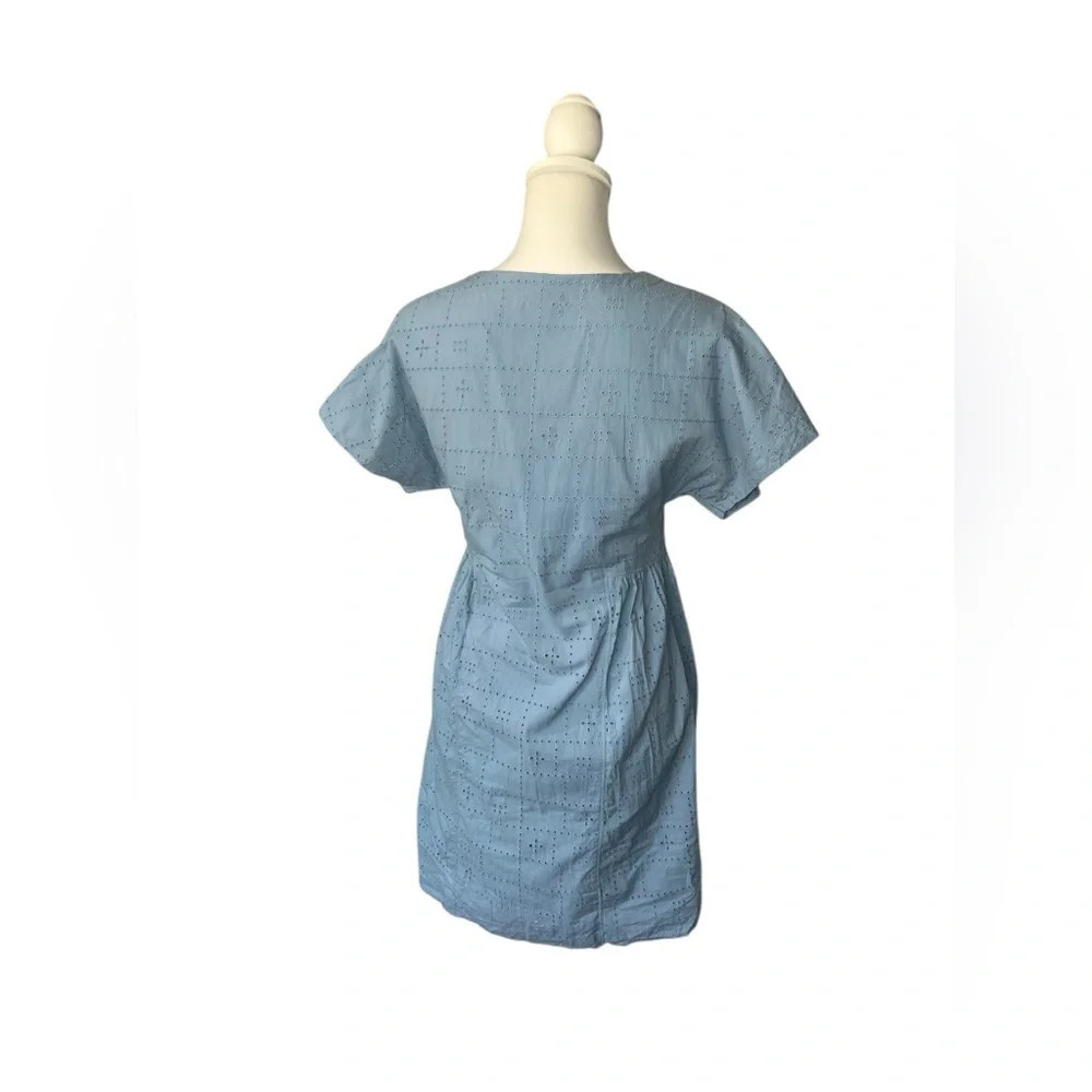 MADEWELL - Button-Front V-Neck Mini Dress Sz XXS - Picture 5 of 11